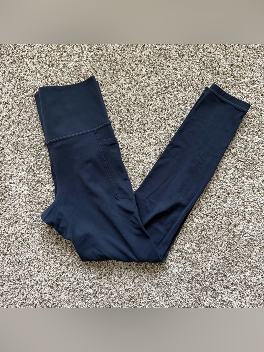 EUC Salutation Stash 7/8 Navy Athleta Tights Leggings Small Tall ST